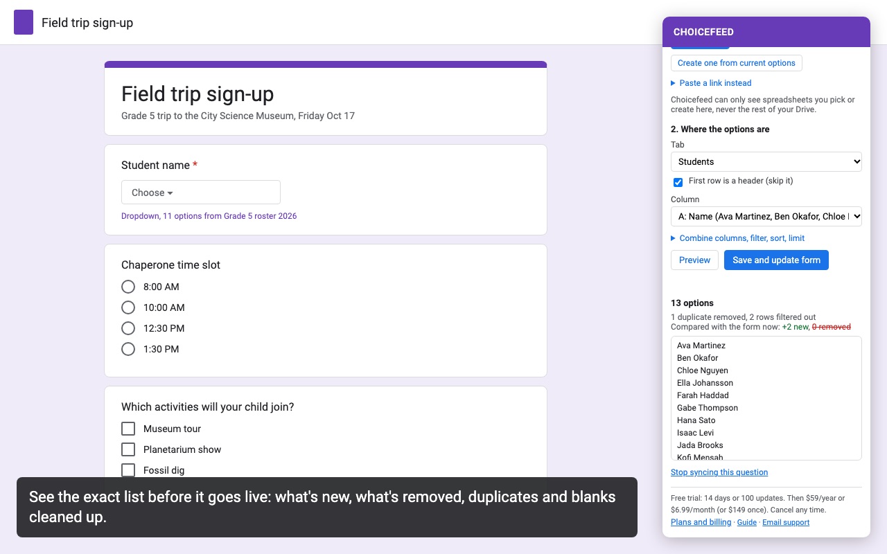 Choicefeed: Preview