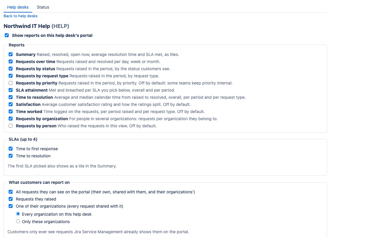 Deskglance: Admin settings