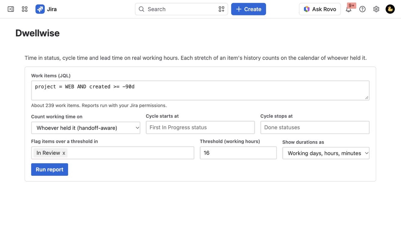 Dwellwise: Global report form