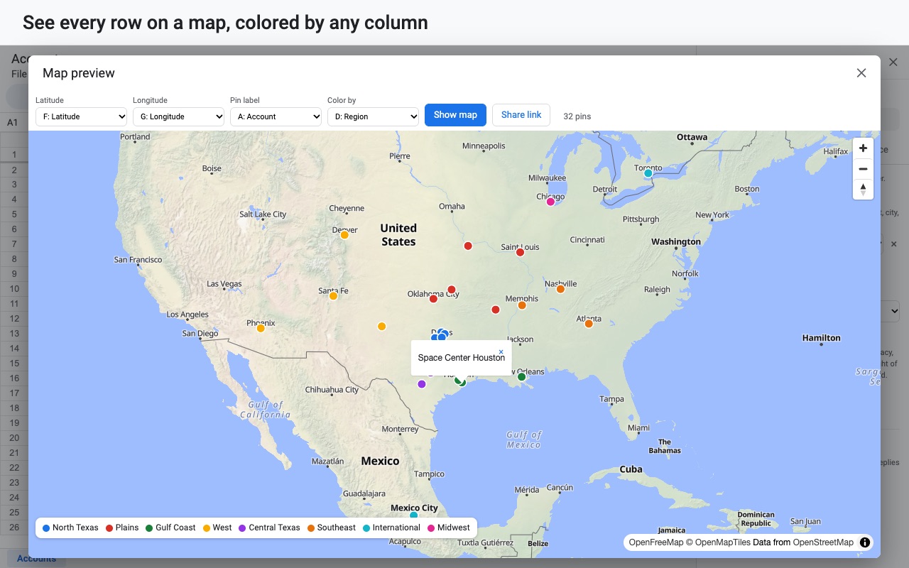 Geocode & Map Addresses: Map