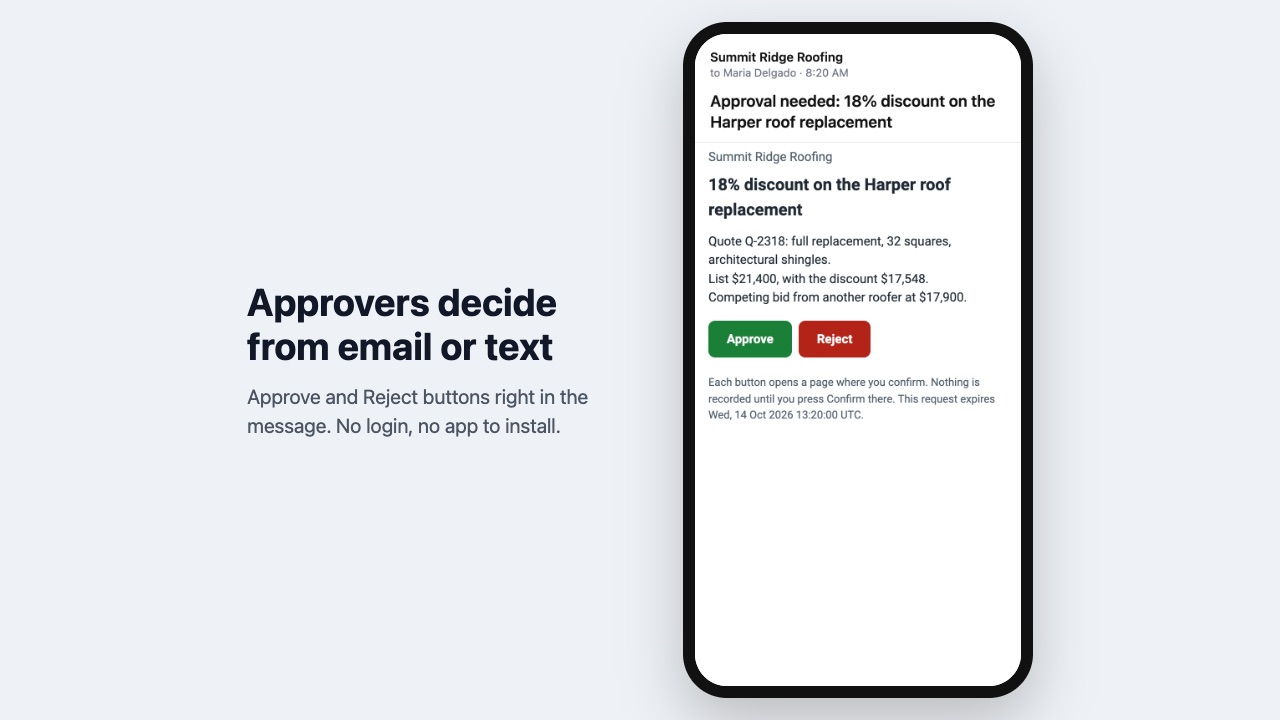Okaygate: Approval email