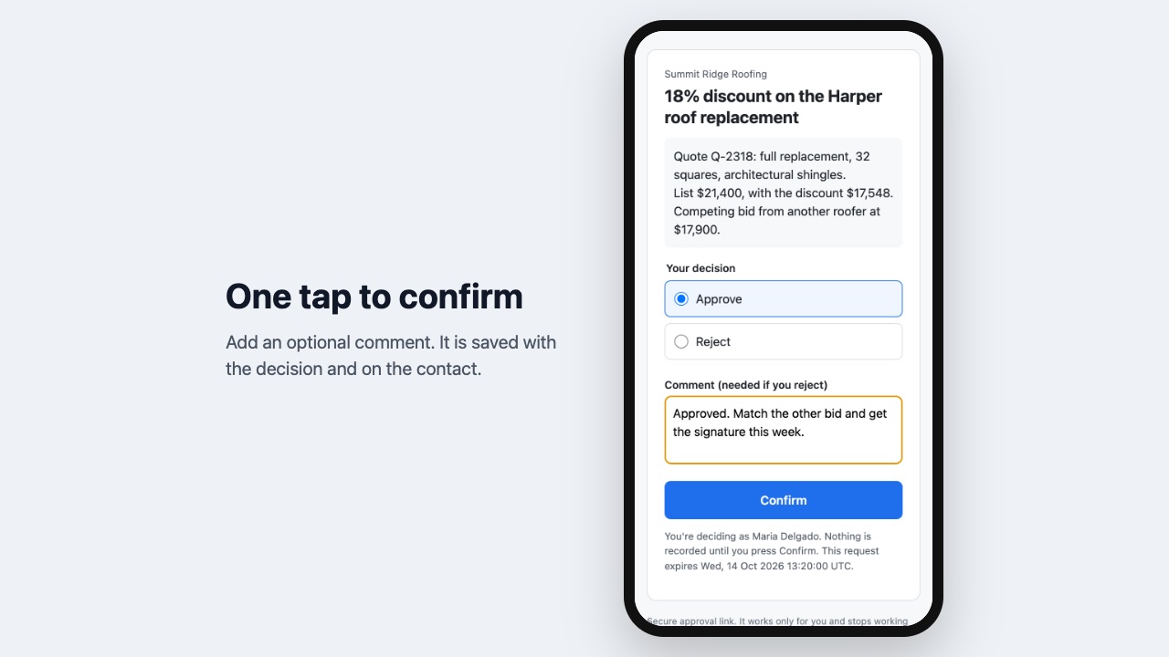Okaygate: Confirm page