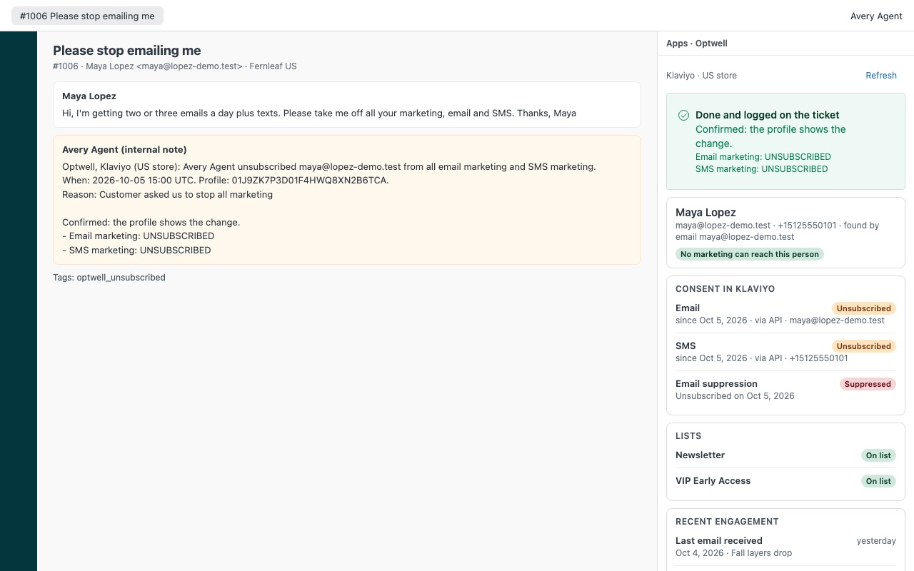 Optwell: Logged