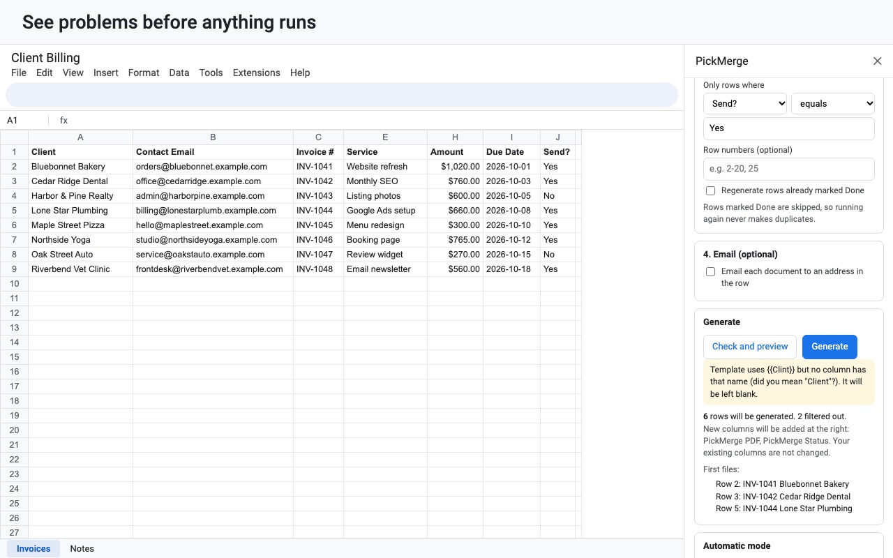 PickMerge: Check before running