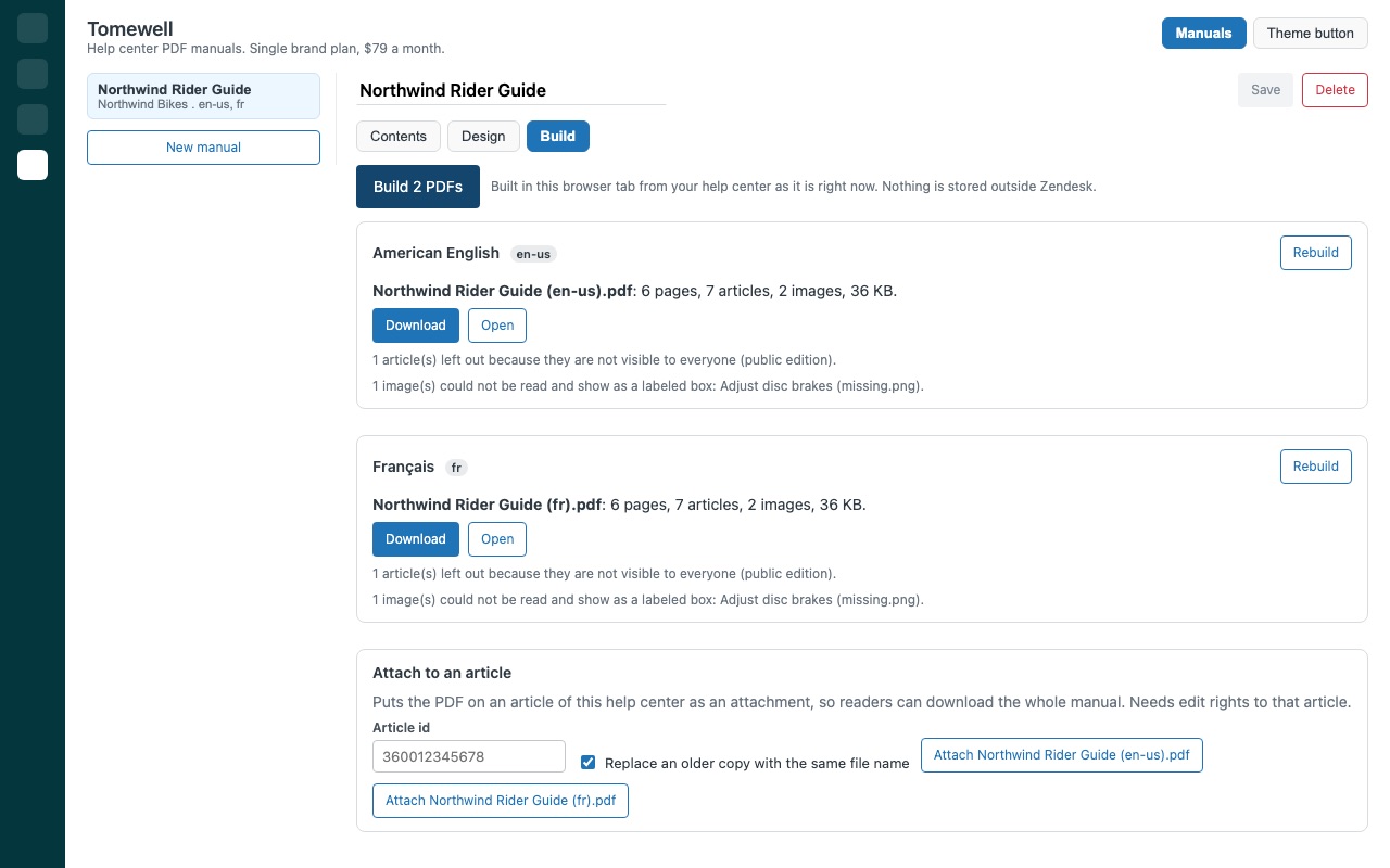 Tomewell: Build